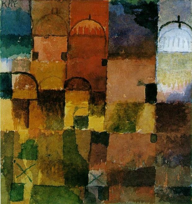 Paul Klee Red And White Domes